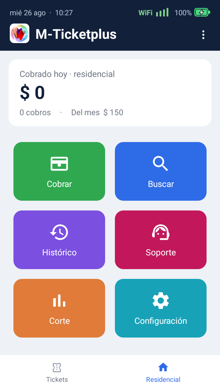 La sección de residencial, con sus seis accesos